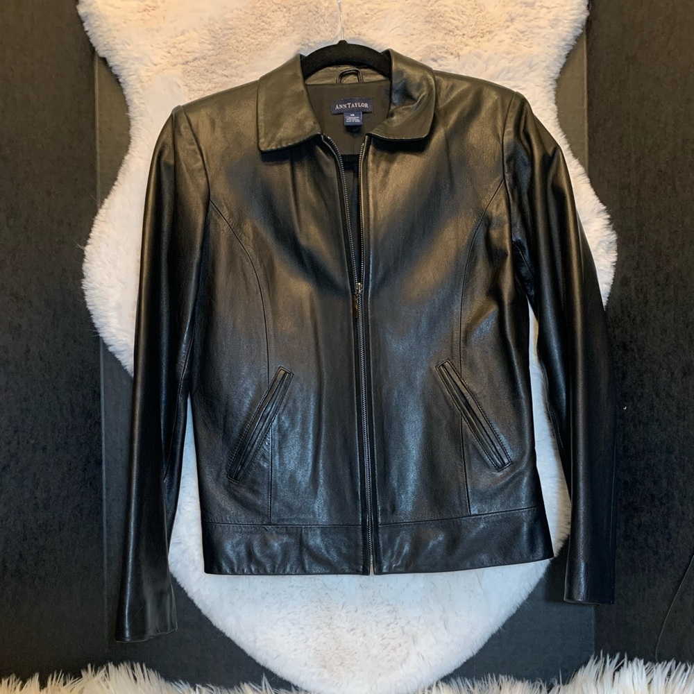 Ann Taylor Women’s Lamb Leather Jacket